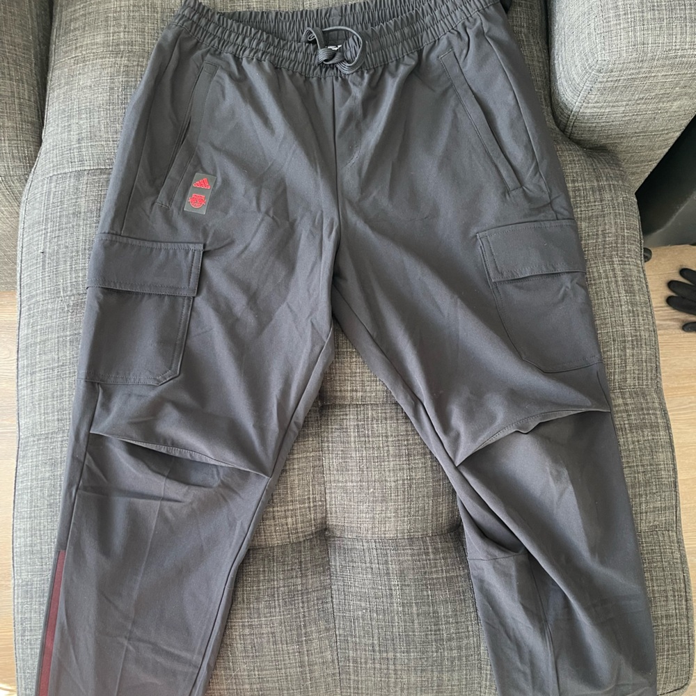 adidas x ny Red Bulls Men's Black Cargo Pants